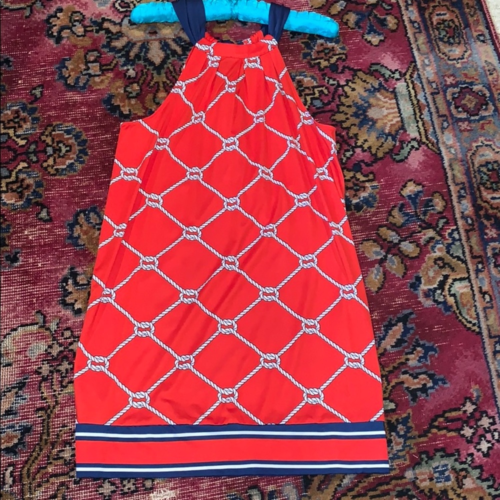 Cute red halter summer dress